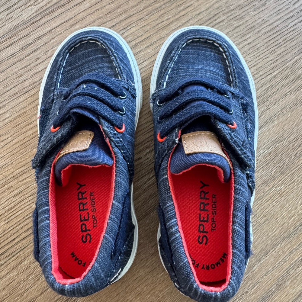 NWOT Sperry Top-Sider Striper II Boat Shoes Jr – Kids Size 8.5 – Navy - Picture 3 of 4